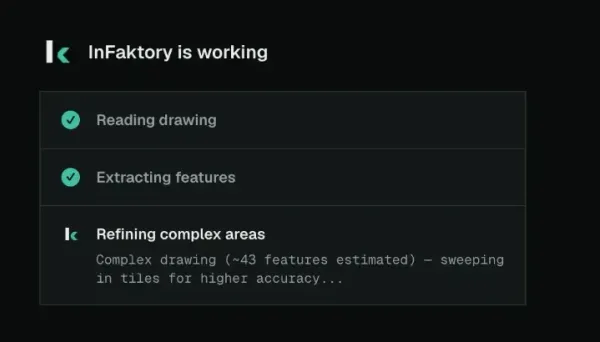 InFaktory sweeping a complex drawing in tiles for higher extraction accuracy